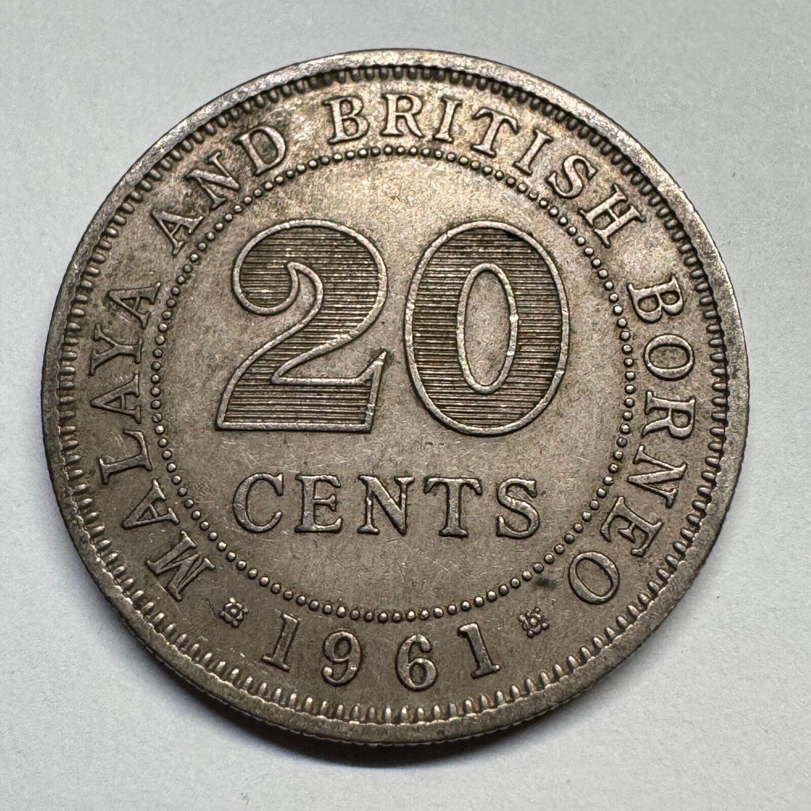 1961 Malaya and British Borneo 20 Cents - Beautiful Coin - #B-060