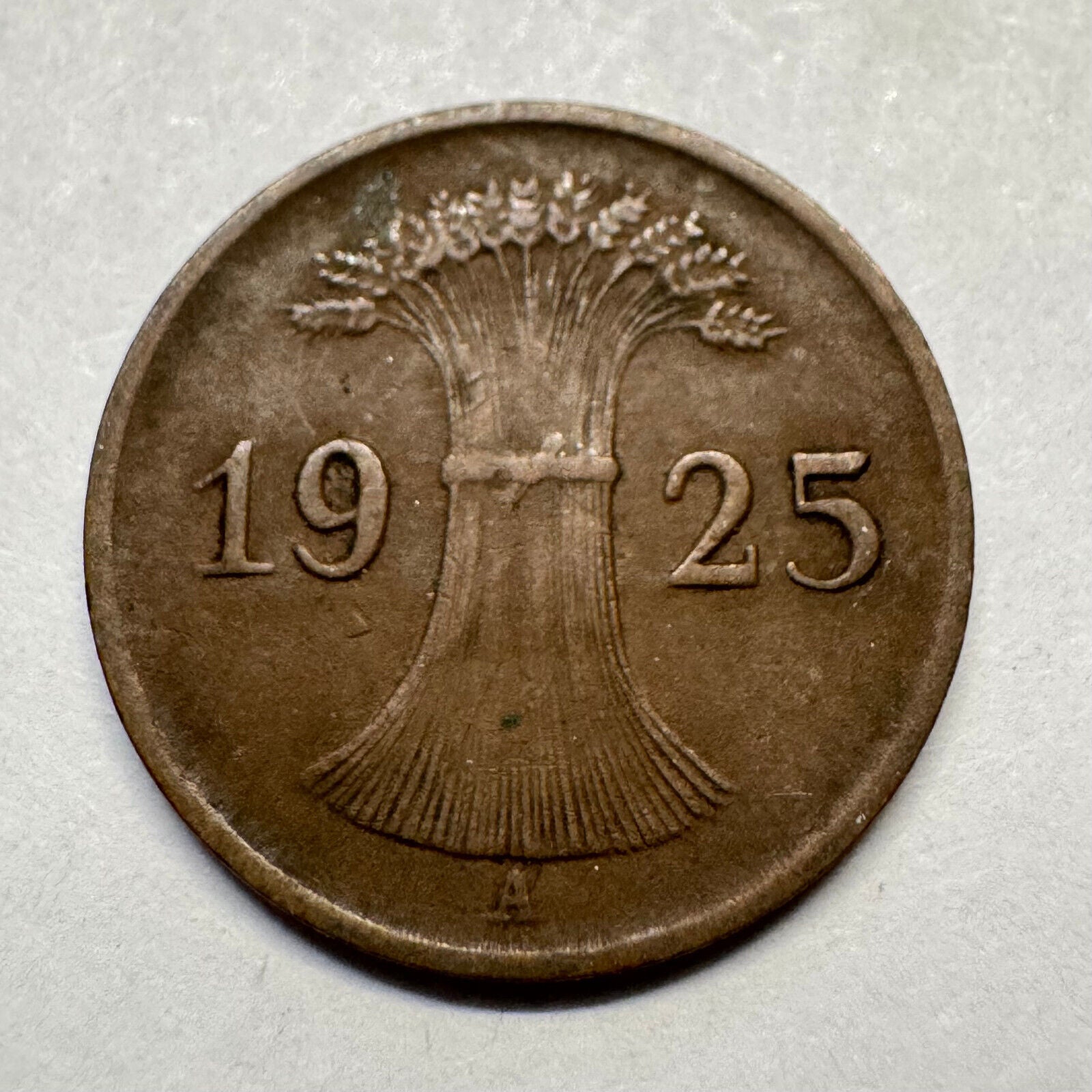 1925 Germany 1 Reichspfennig - Beautiful Coin - #A-089