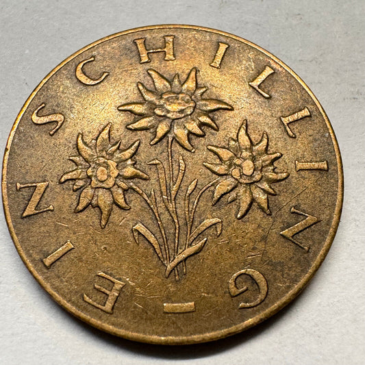 1961 Austria 1 Shilling - Beautiful Coin - #A-032
