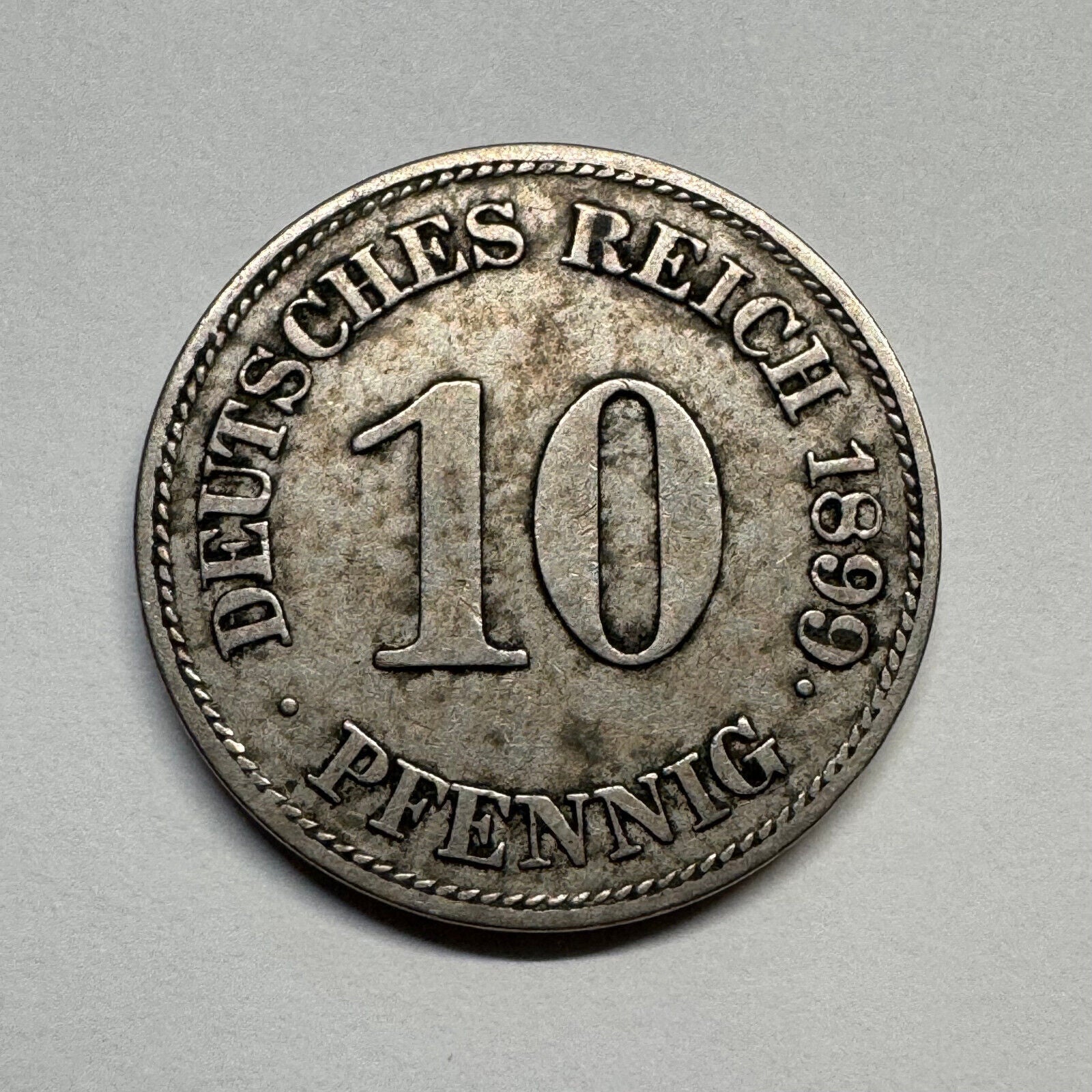 1899 Germany 10 Pfennig - Beautiful Coin - #B-039