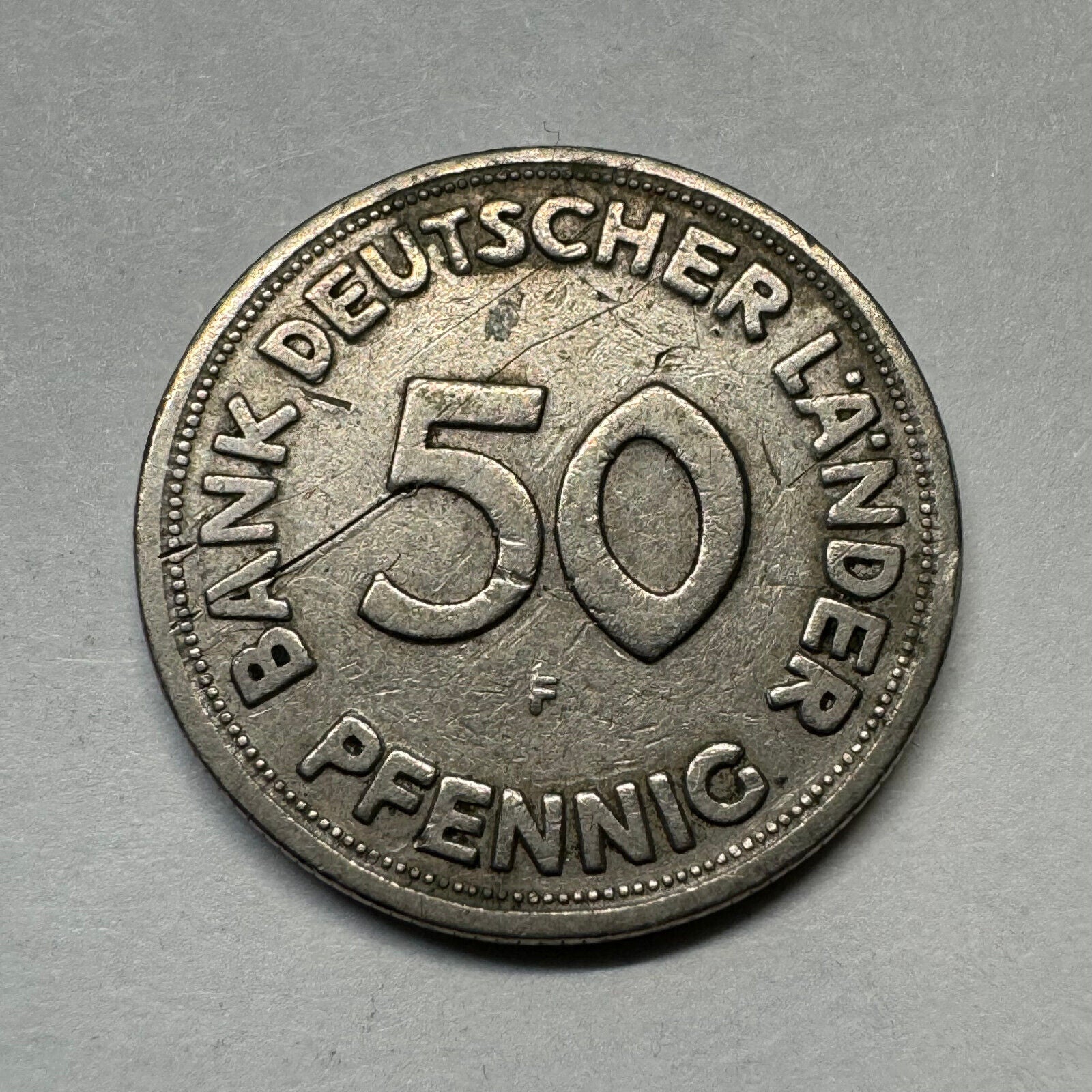 1949 Germany 50 Pfennig - F - Beautiful Coin - #A-010