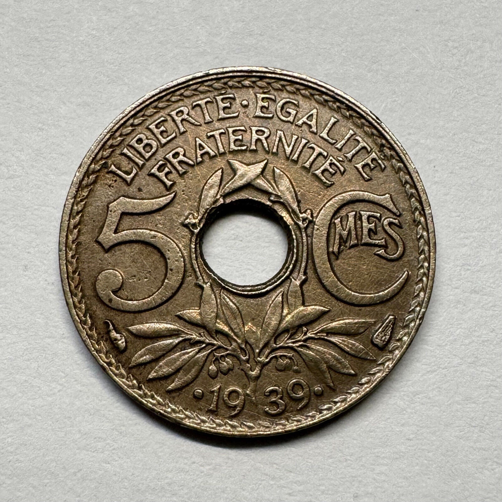 1939 France 5 Centimes - Beautiful Coin - #B-049