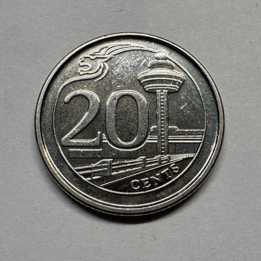 2013 Singapore 20 Cents - Beautiful Coin - #B-013
