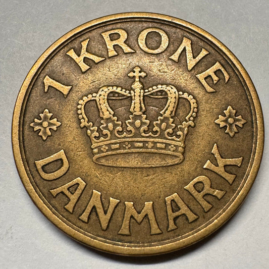 1926 Denmark 1 Krone - Beautiful Coin - #A-046