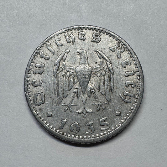 1935 Germany 50 Reichspfennig - Beautiful Coin - #B-035