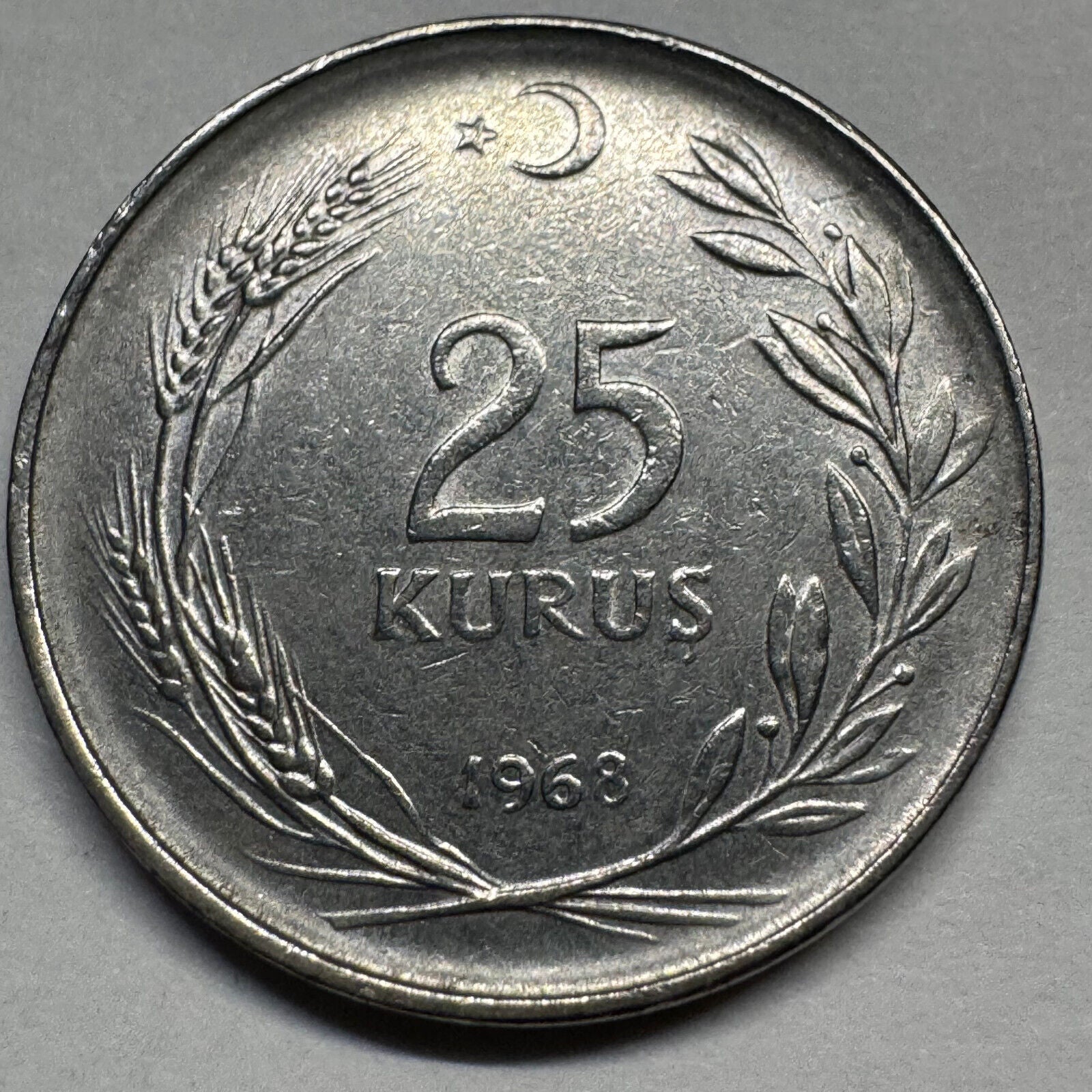 1968 Turkey 25 Kurus - Beautiful Coin - #A-093