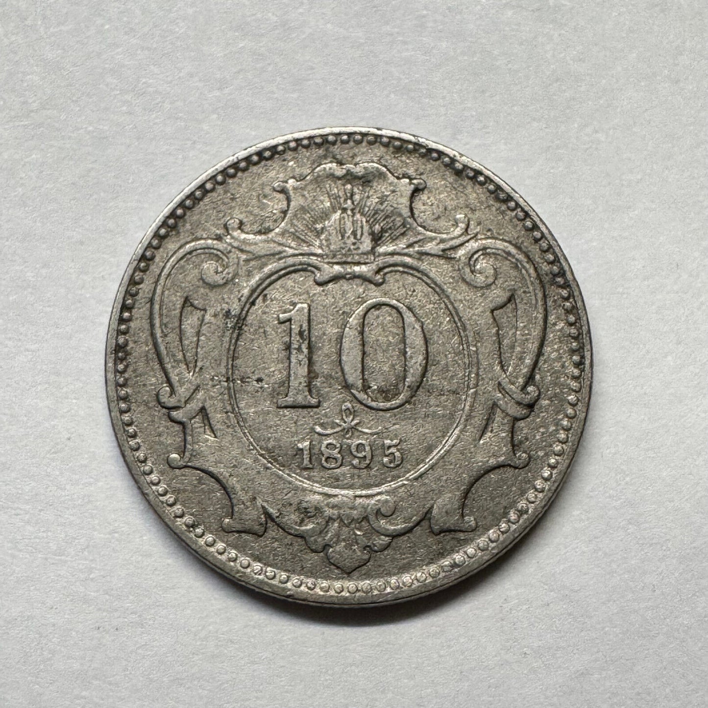 1895 Austria 10 Heller - Beautiful Coin - #B-016