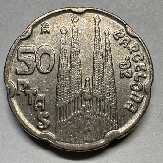 1992 Spain 50 Pesetas - Beautiful Coin - #A-077