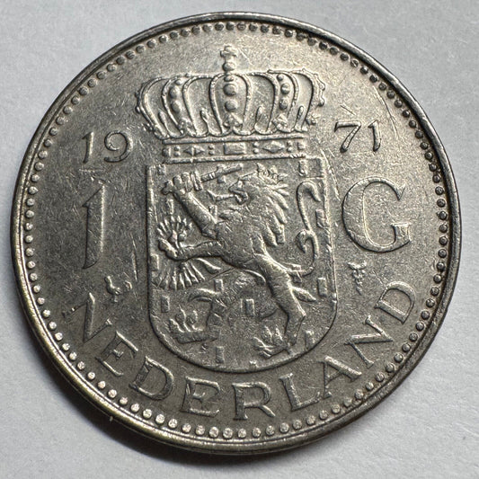 1971 Netherlands 1 Gulden - Beautiful Coin - #A-086