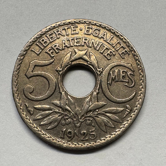 1925 France 5 Centimes - Beautiful Coin - #B-054