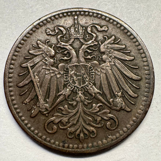 1910 Austria 1 Heller - Beautiful Coin - #A-070