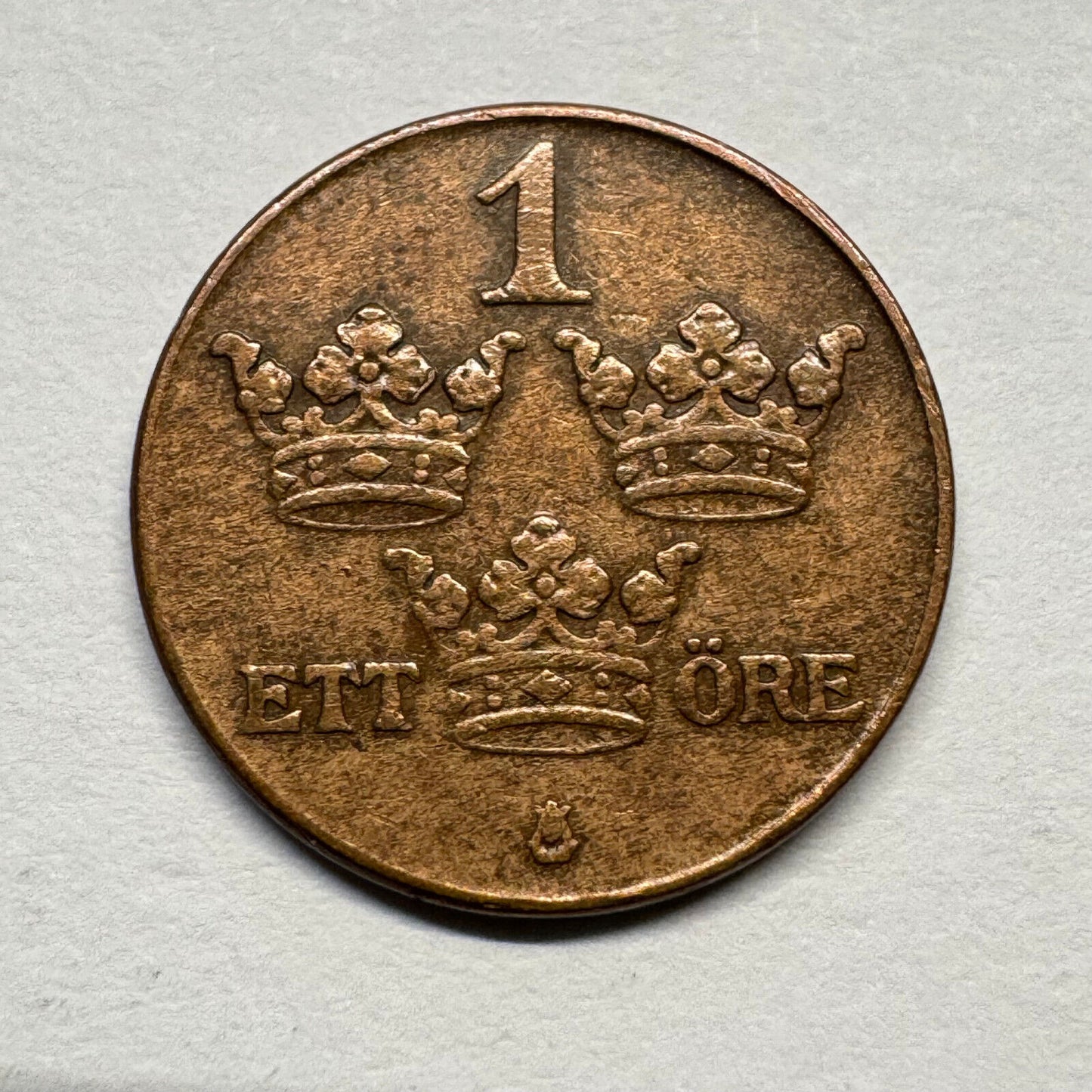 1937 Sweden 1 Ore - Beautiful Coin - #B-049