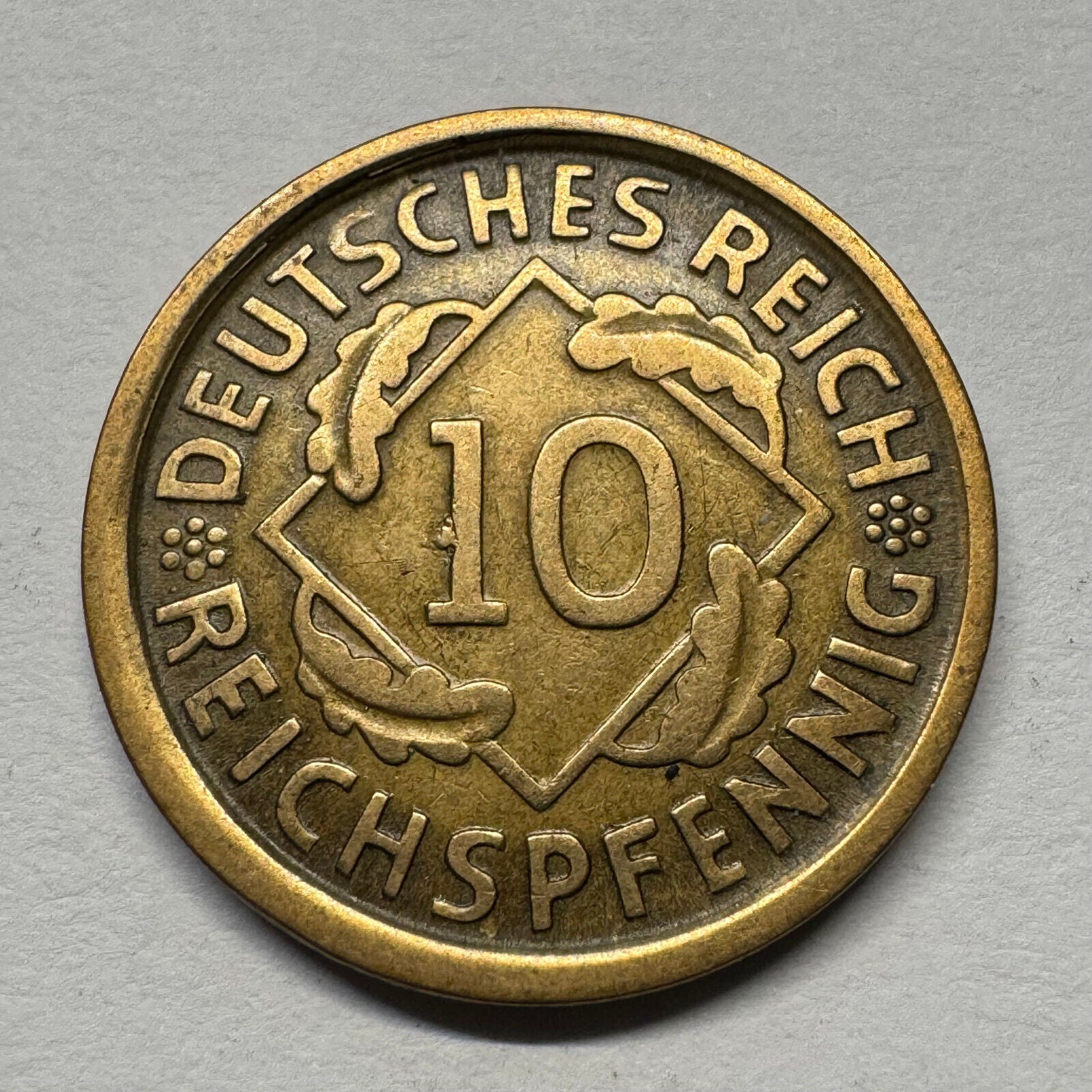 1925 Germany 10 Reichspfennig - Beautiful Coin - #B-057