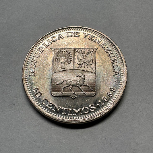 1989 Venezuela 50 Centimos - Beautiful Coin - #A-012