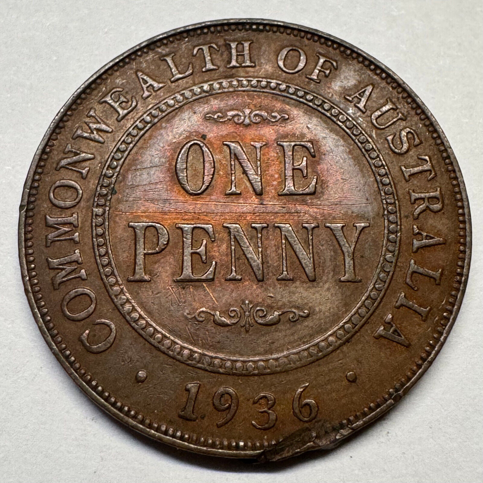 1936 Australia 1 Penny - Beautiful Coin - #A-093