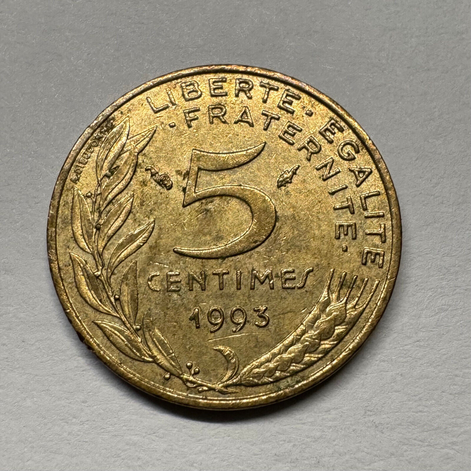 1993 France 5 Centimes - Beautiful Coin - #B-054