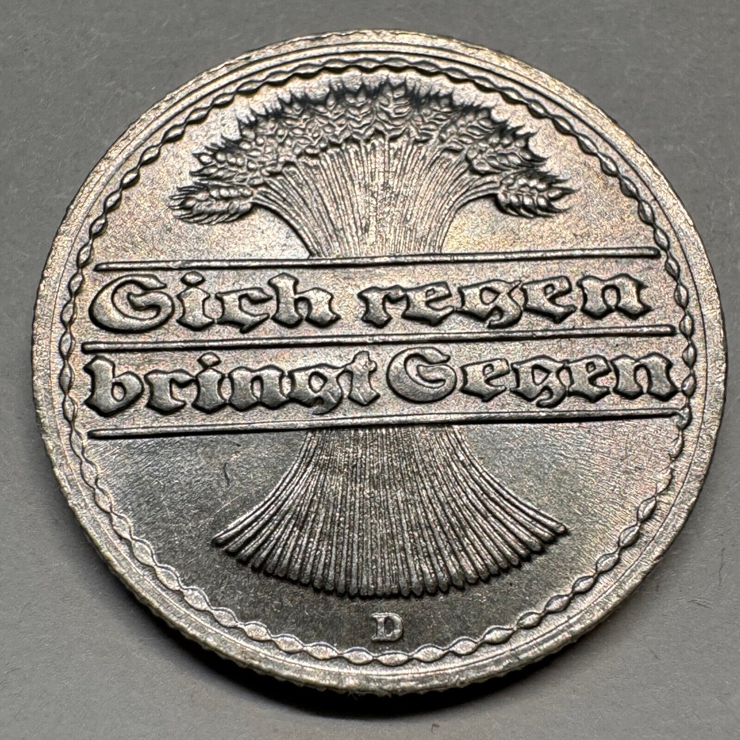 1921 Germany 50 Pfennig - Rare Condition - Beautiful Coin - #A-037