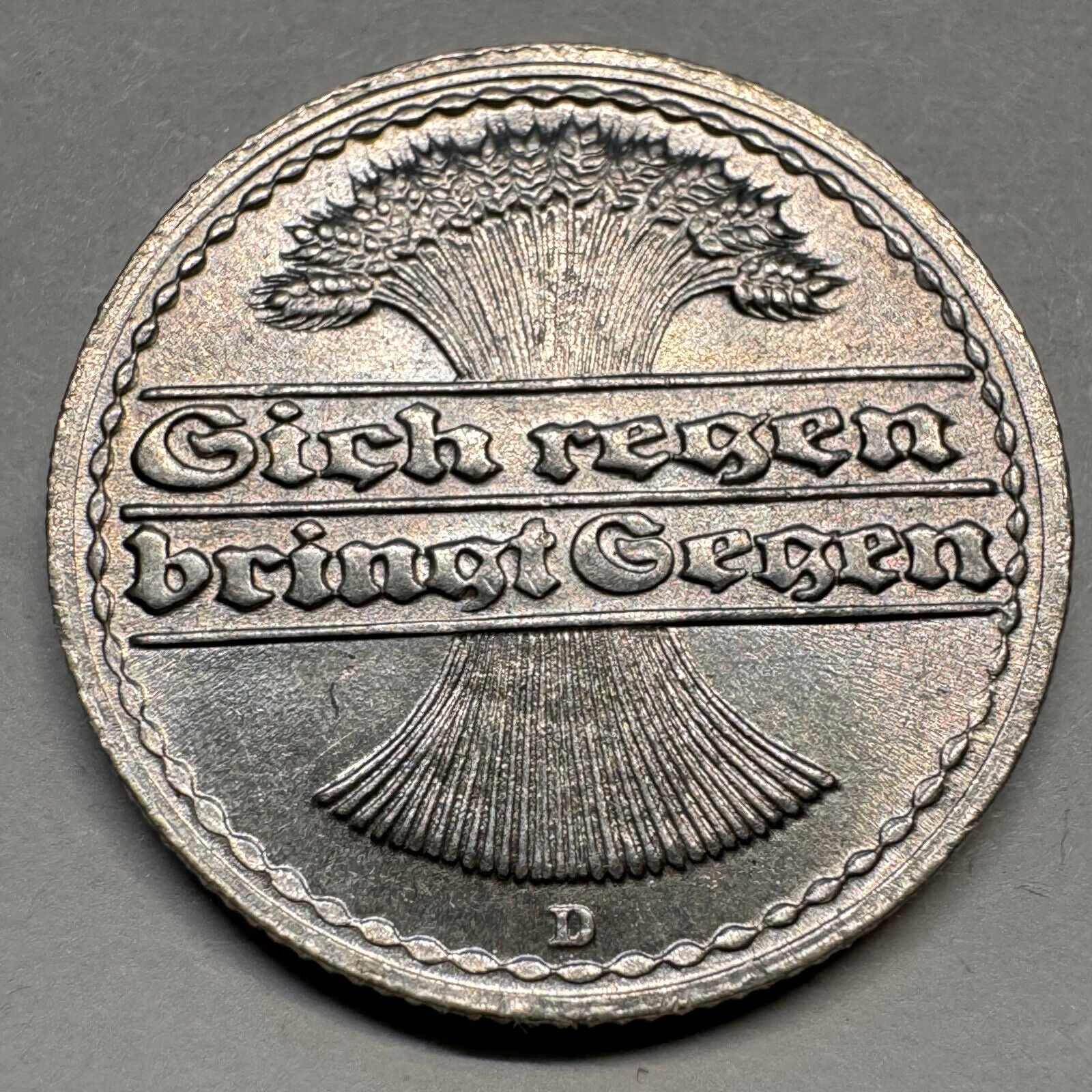 1921 Germany 50 Pfennig - Rare Condition - Beautiful Coin - #A-037