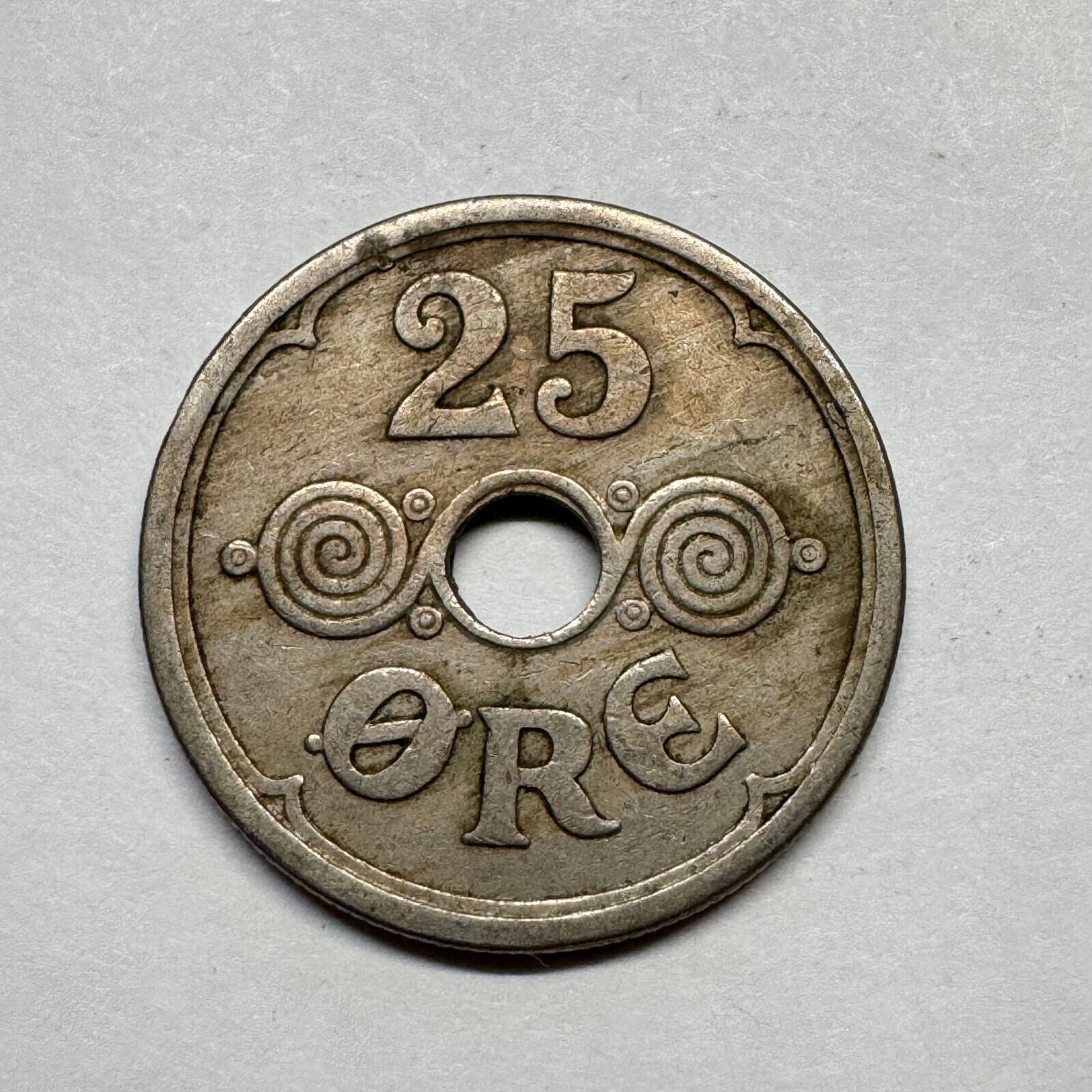 1924 Denmark 25 Ore - Beautiful Coin - #B-016