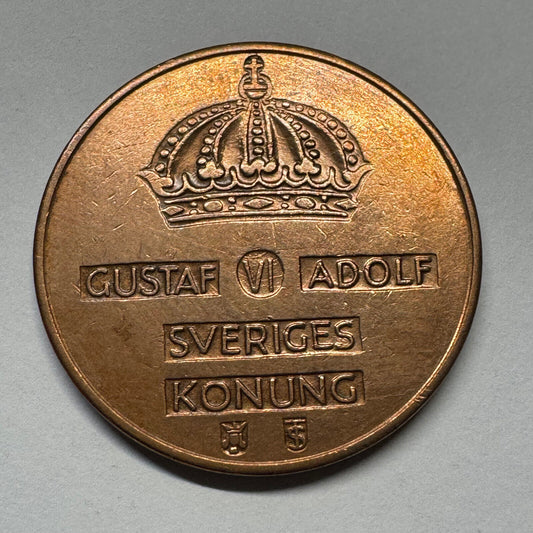 1960 Sweden 5 Ore - Beautiful Coin - Lot #B-045