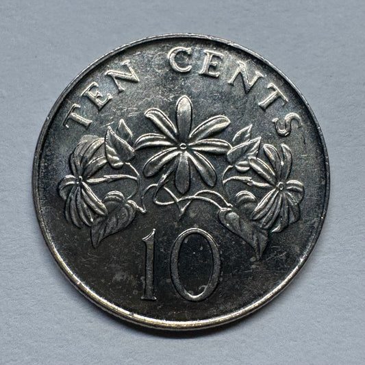 1993 Singapore 10 Cents - Beautiful Coin - #B-053