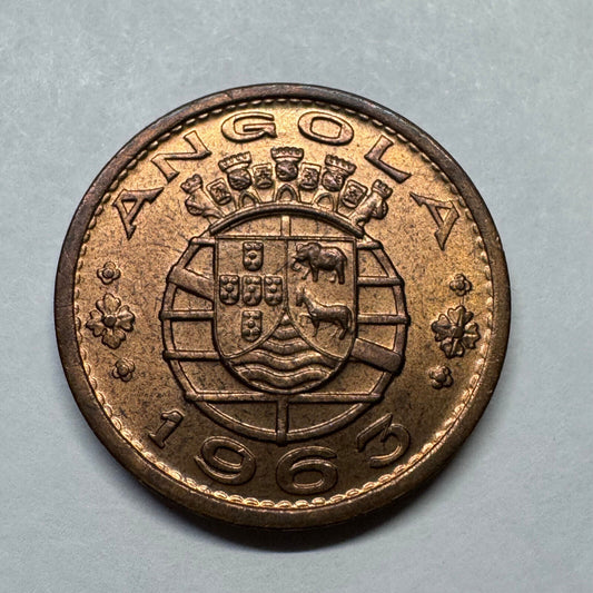 1963 Angola 1 Escudo - Portugal - Beautiful Coin - #B-034
