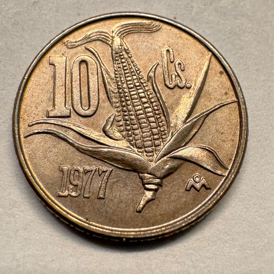 1977 Mexico 10 Centavos - Beautiful Coin - #A-032