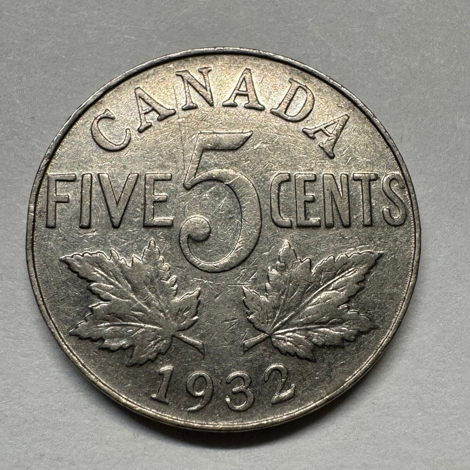 1932 Canada 5 Cents - Beautiful Coin - #A-006