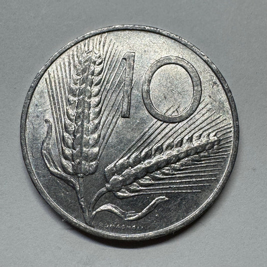 1969 Italy 10 Lire - Beautiful Coin - #B-038