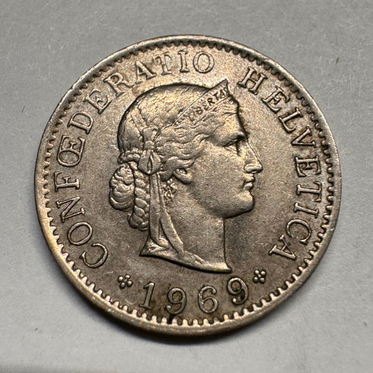 1969 Switzerland 5 Rappen - Beautiful Coin - #A-029