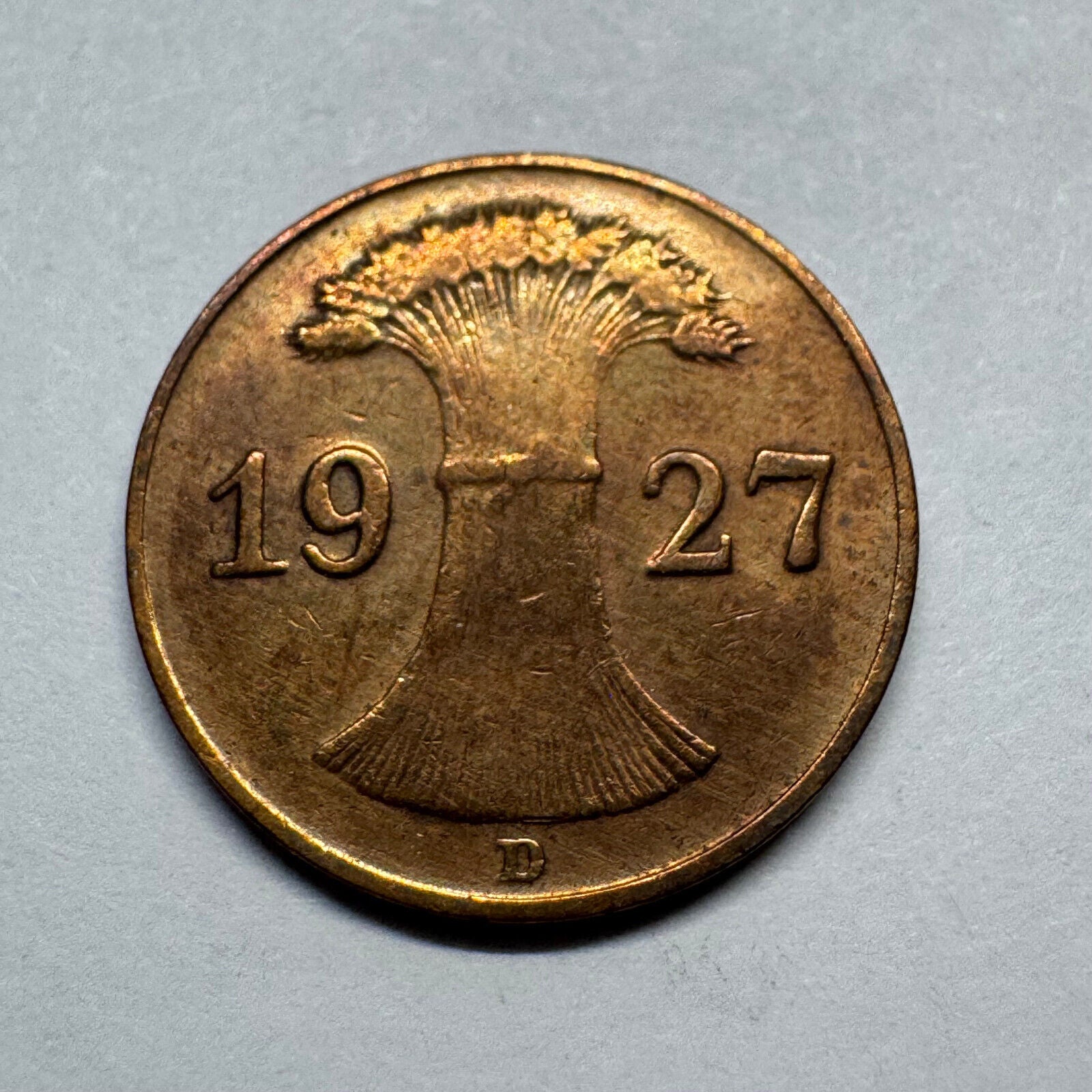 1927 Germany 1 Reichspfennig - Beautiful Coin - #B-021