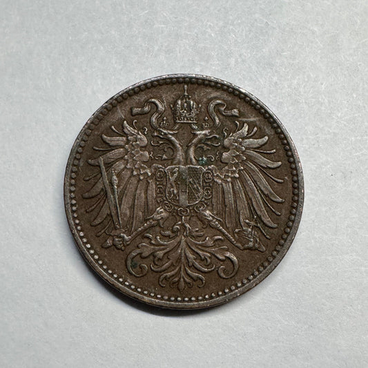 1899 Austria 2 Heller - Beautiful Coin - #B-009