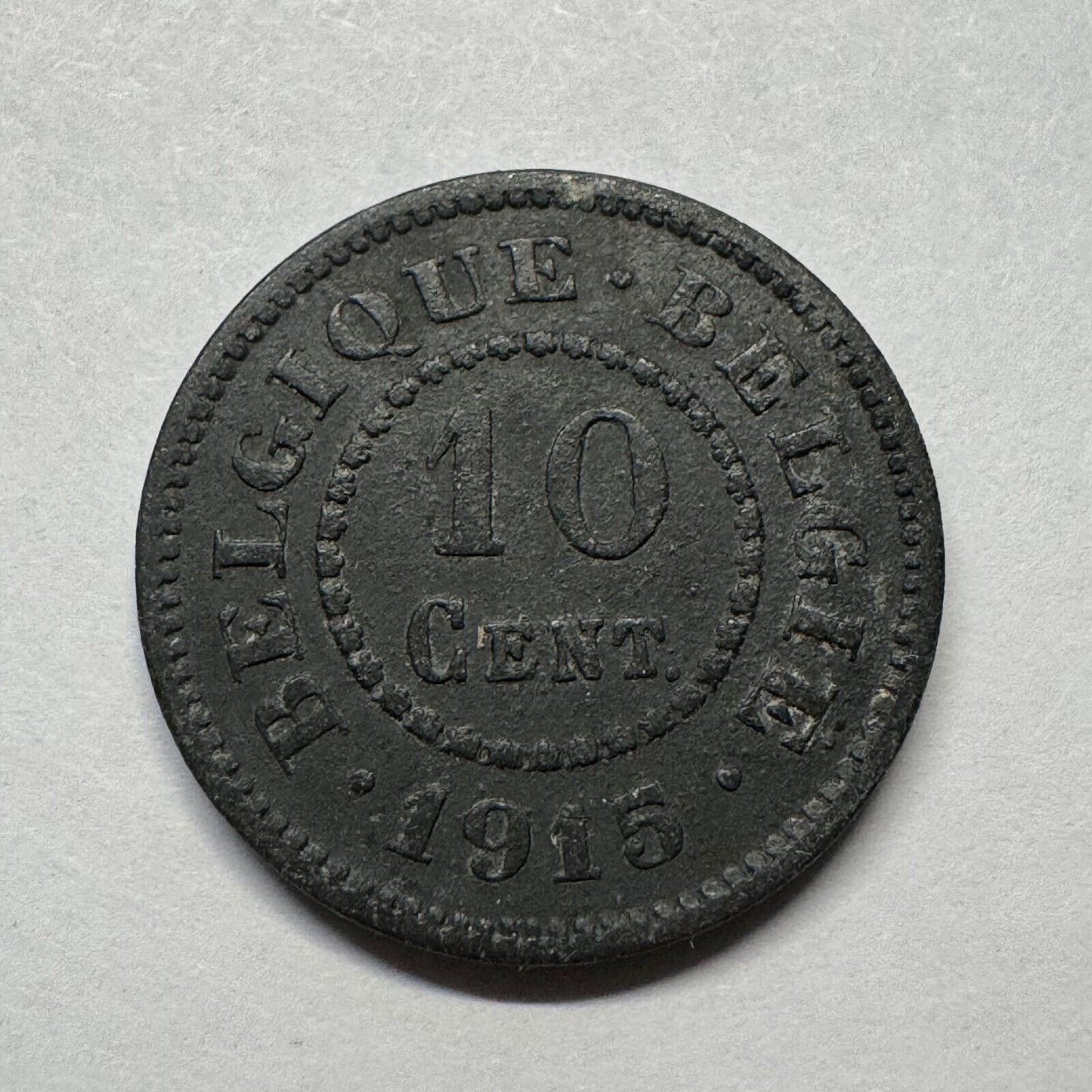 1915 Belgium 10 Centimes - Beautiful Coin - #B-017