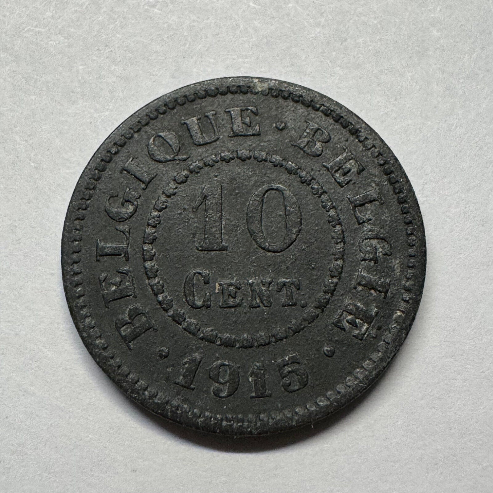 1915 Belgium 10 Centimes - Beautiful Coin - #B-017