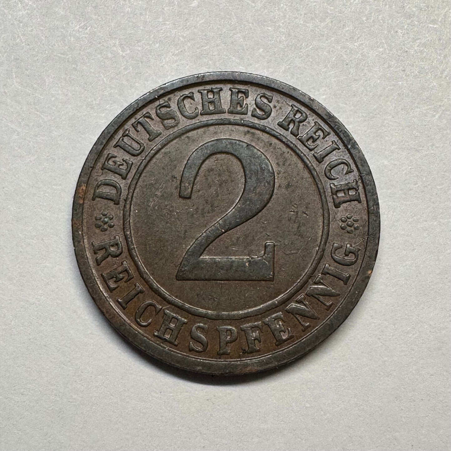 1936 Germany 2 Reichspfennig - Beautiful Coin - #A-098
