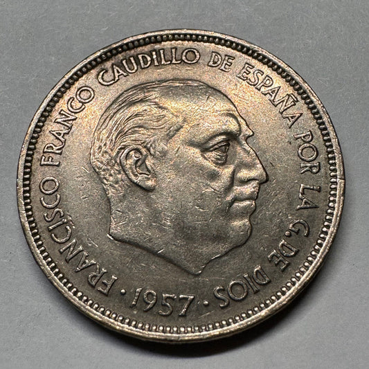 1970 Spain 25 Pesetas - Beautiful Coin - #A-014