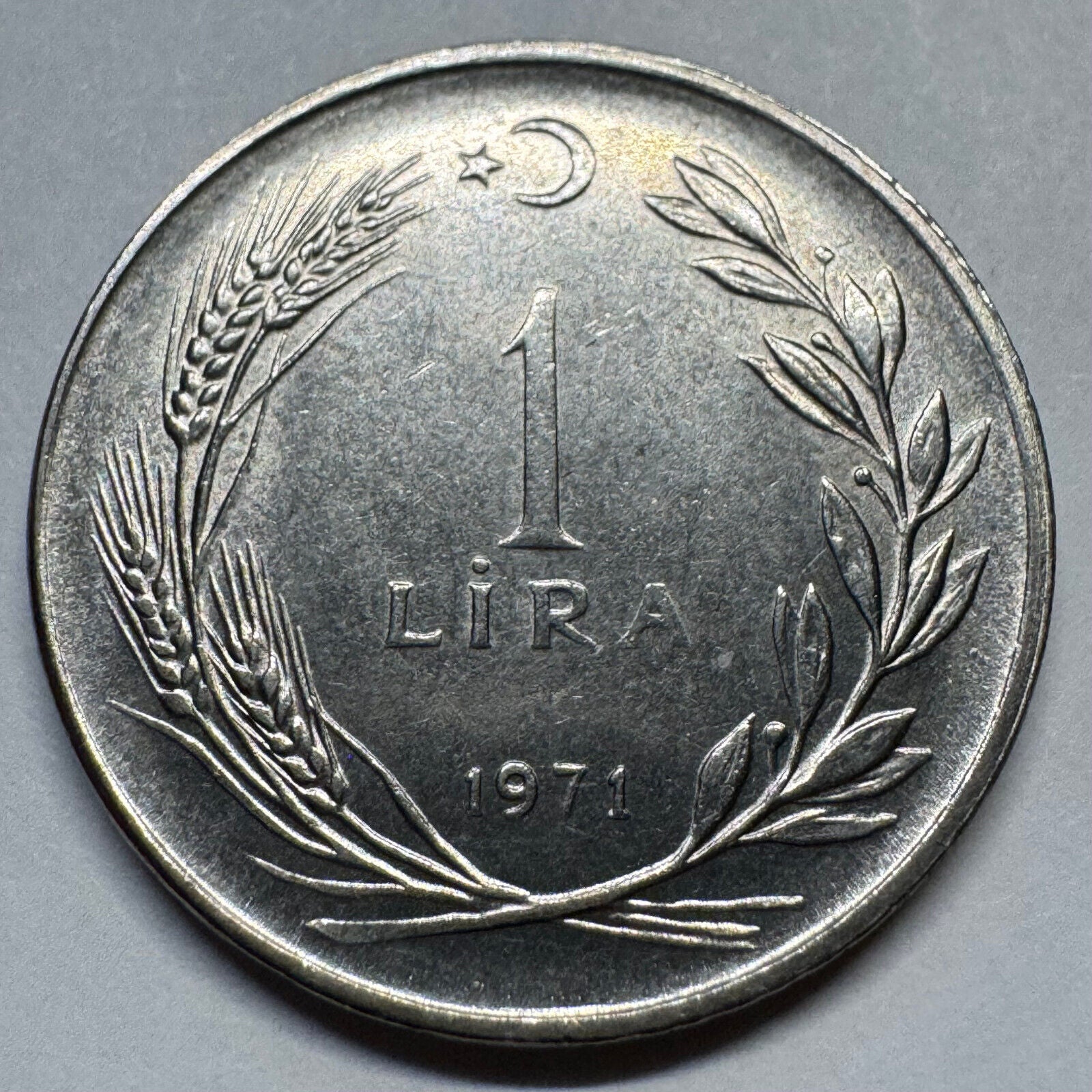 1971 Turkey 1 Lira - Beautiful Coin - #A-089