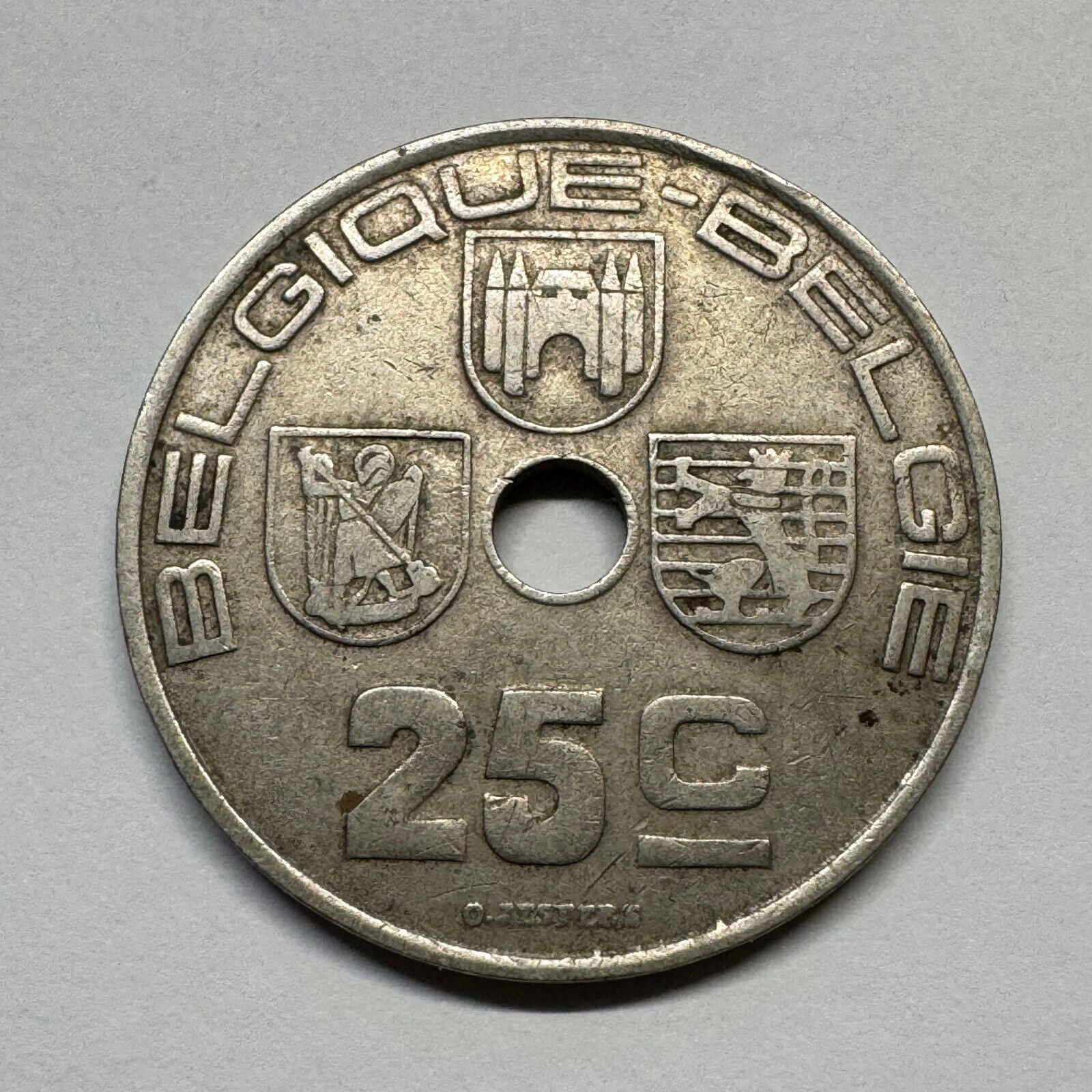 1938 Belgium 25 Centimes - Beautiful Coin - #B-055
