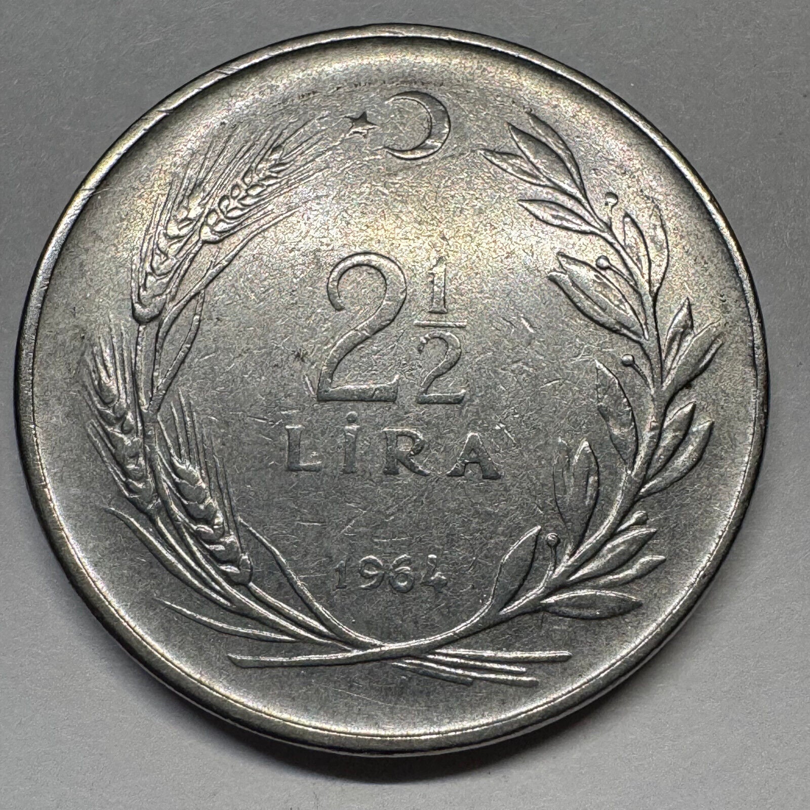 1964 Turkey 2 1/2 Lira - Beautiful Coin - #A-090