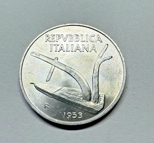 Italy 1954 10 Lire - Beautiful Coin - #A-001