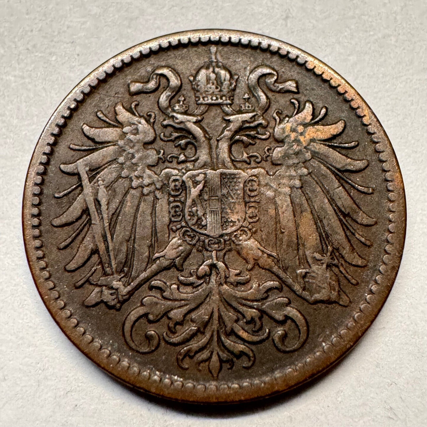 1899 Austria 2 Heller - Beautiful Coin - #A-036