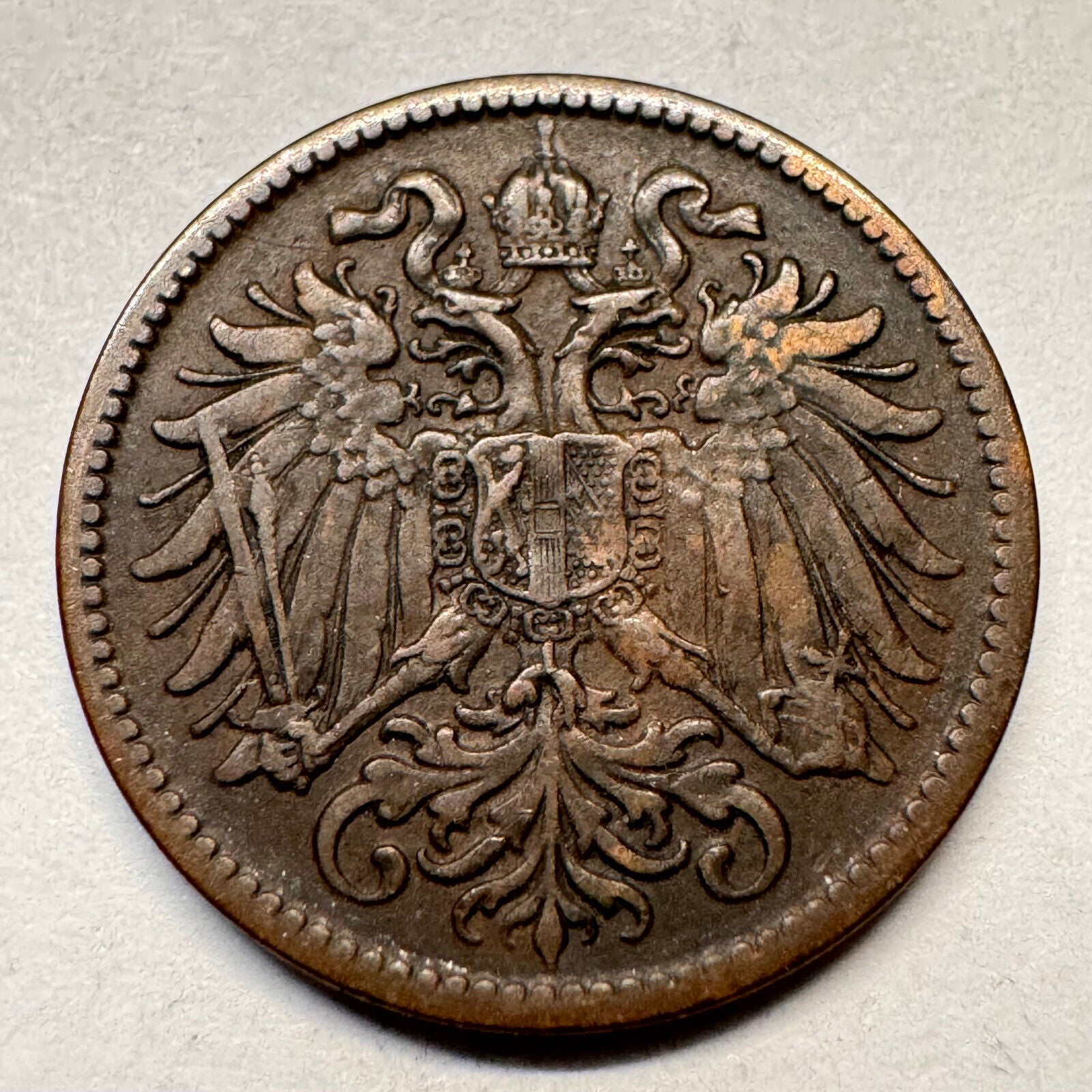 1899 Austria 2 Heller - Beautiful Coin - #A-036