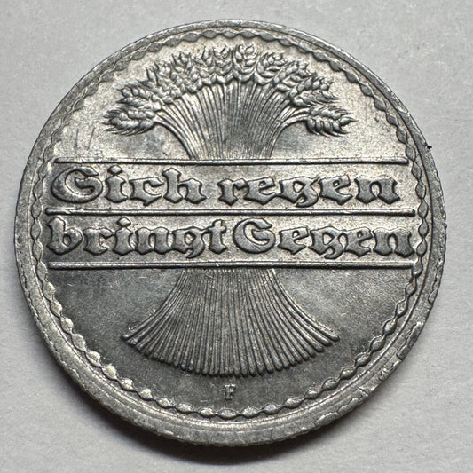 1921 Germany 50 Pfennig - Beautiful Coin - #A-086