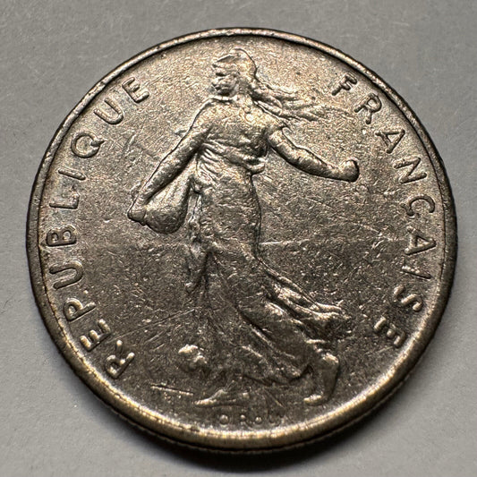 1970 France 1/2 Franc - Beautiful Coin - #A-066
