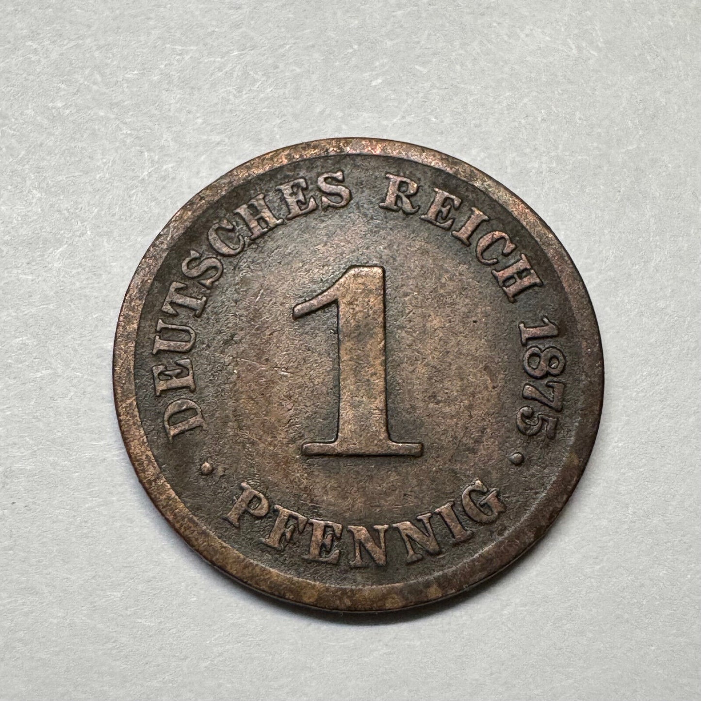 1875 Germany 1 Pfennig - Beautiful Coin - #A-100