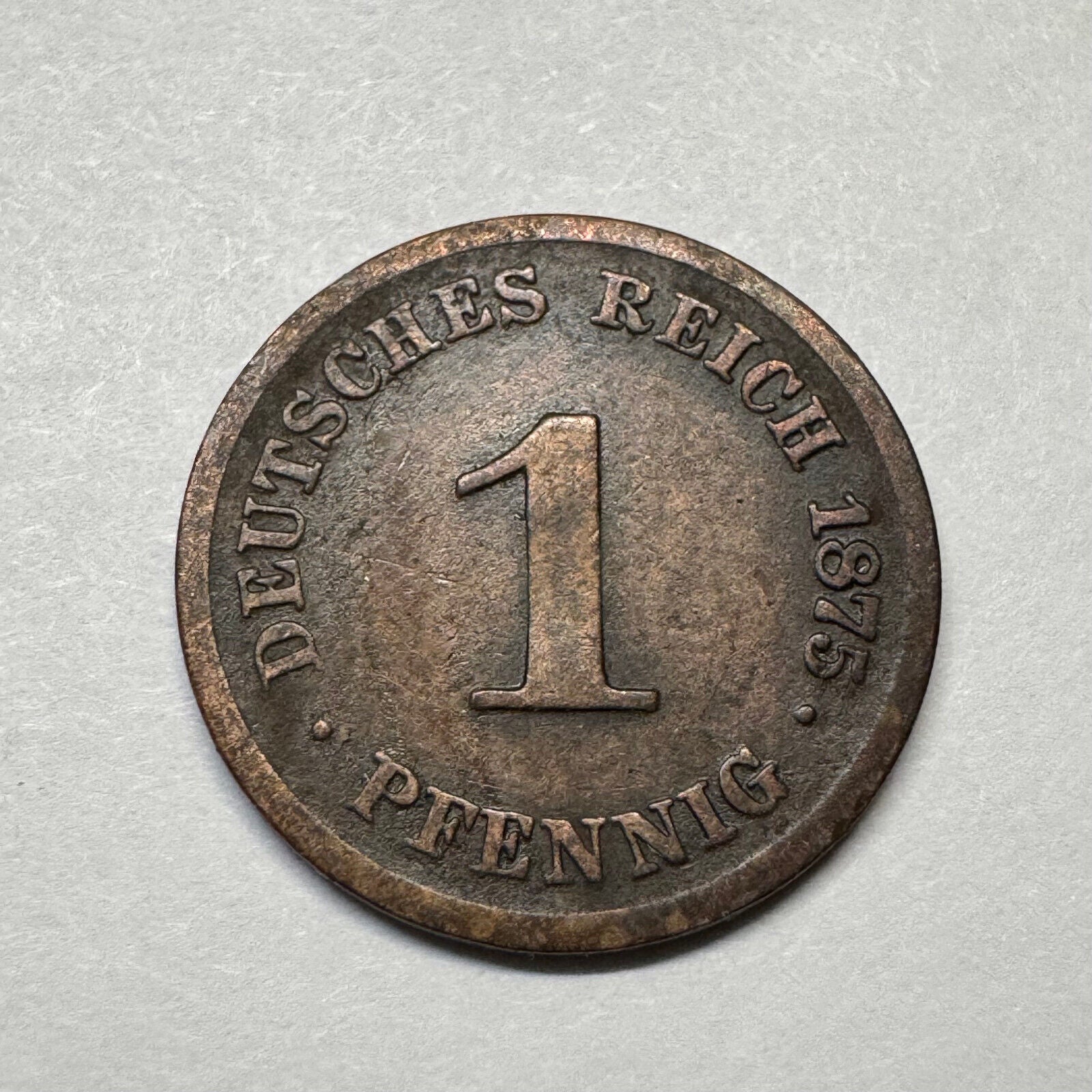 1875 Germany 1 Pfennig - Beautiful Coin - #A-100