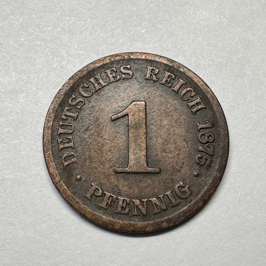 1875 Germany 1 Pfennig - Beautiful Coin - #A-100