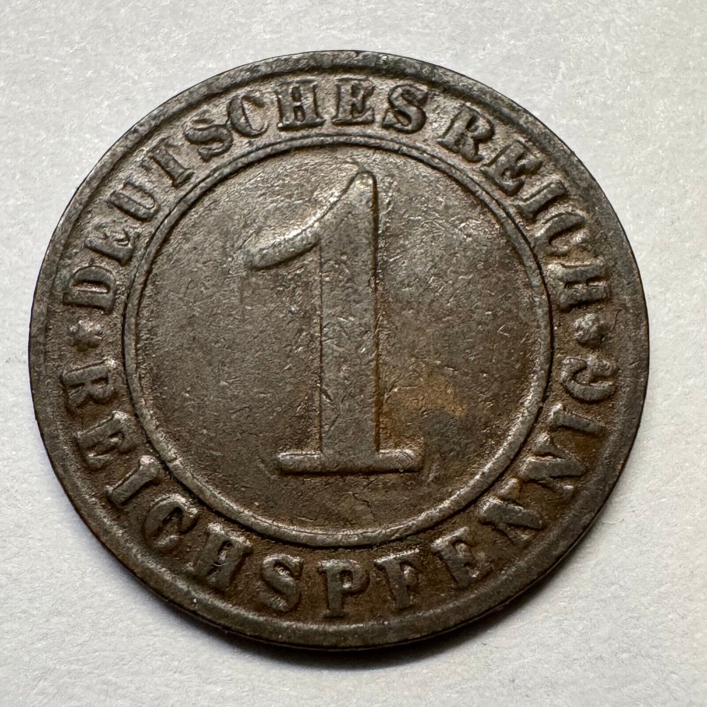 1925 Germany 1 Reichspfennig - Beautiful Coin - #A-084