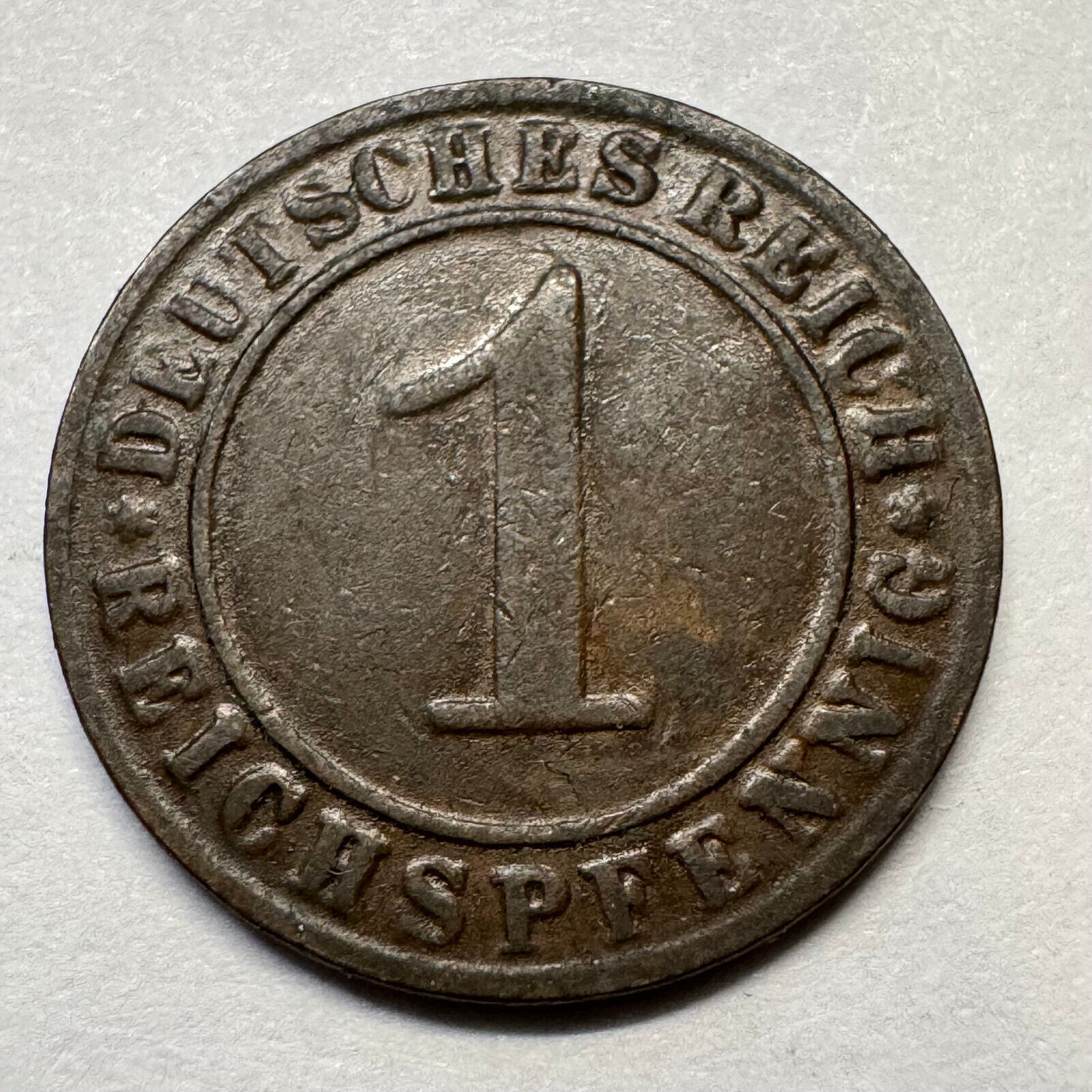 1925 Germany 1 Reichspfennig - Beautiful Coin - #A-084