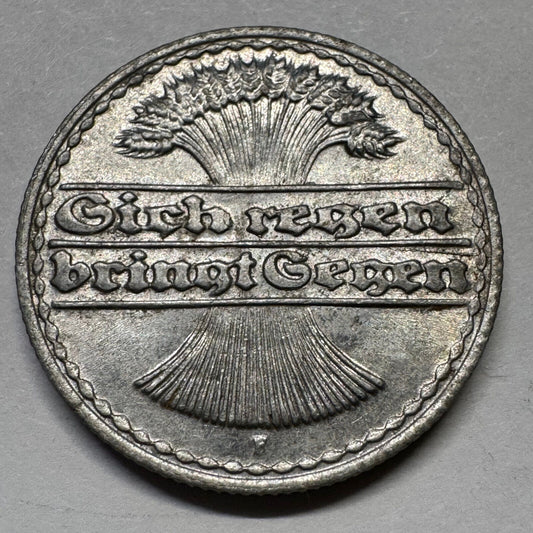 1920 Germany 50 Pfennig - Beautiful Coin - #A-092